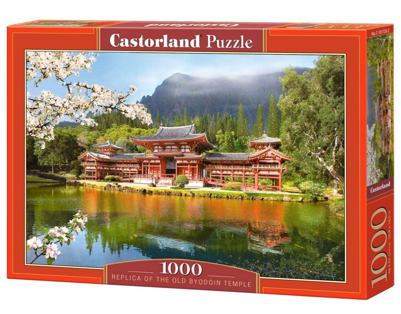 1000 Piece Jigsaw Puzzle, Replica of the Old Byodi-on Temple, Memorial Park Kahaluu, O'ahu, Hawaii, Adult puzzle, Castorland C-101726-2